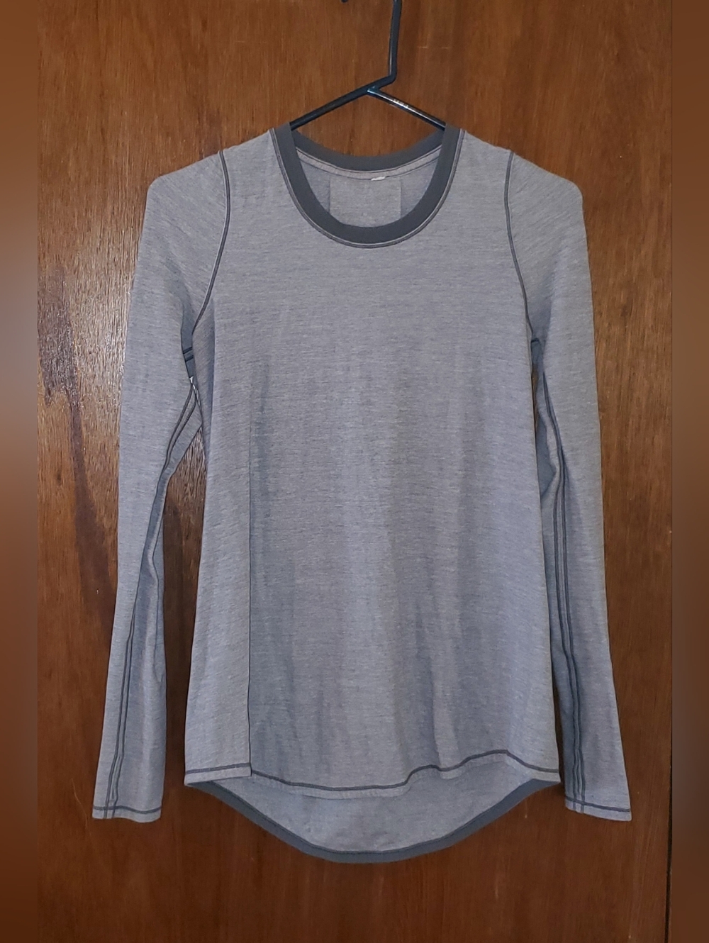 Lululemon Tuck And Flow Gray Long Sleeve Shirt Sz 4 6